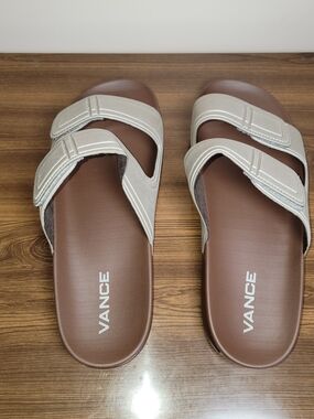 Vance Men's Mario Slide Sandals In Brown - Size 13M